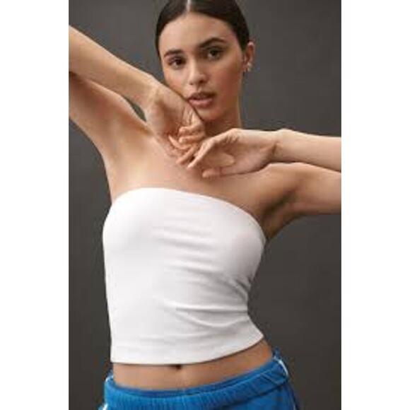 MSRP $89 NWOT Anthropologie top & Boutique Smocked Bermuda Short Style Size M - Picture 6 of 10